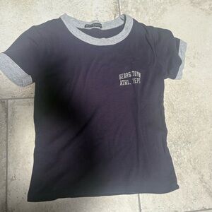 Rare Brandy Melville Georgetown Athletic Department Cropped Tee